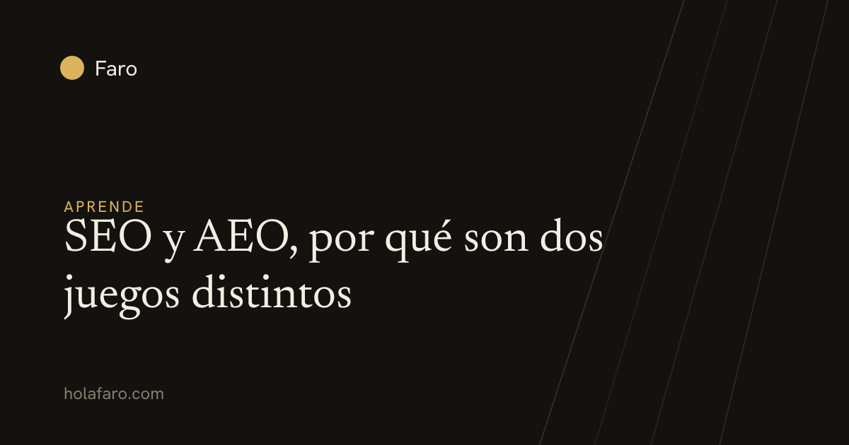 SEO and AEO, why they're two different games
